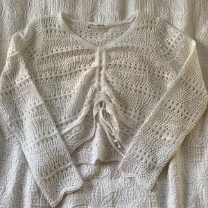 White crochet long sleeve